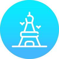 Eiffel Tower Creative Icon Design vector