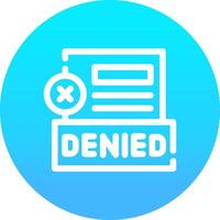 Denied Creative Icon Design vector