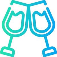 Glass Cheers Creative Icon Design vector