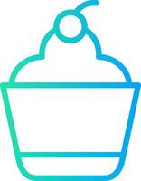 diseño de icono creativo de cupcake vector