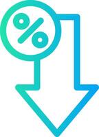 Decrease Creative Icon Design vector