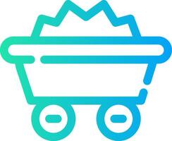 Mine Cart Creative Icon Design vector