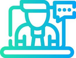 Online Interview Creative Icon Design vector
