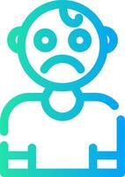 Sad Baby Creative Icon Design vector