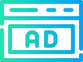 Native Advertising Creative Icon Design vector