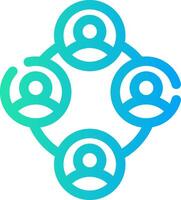 Networking with People Creative Icon Design vector
