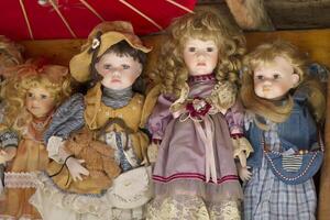 Antique antique dolls in the attic photo