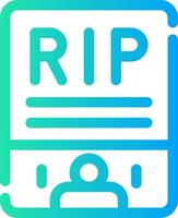 Obituary Creative Icon Design vector
