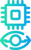 Eye Augmentation Creative Icon Design vector