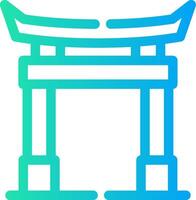 diseño de icono creativo de puerta torii vector