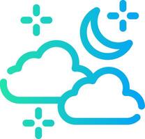 Cloudy Weather Creative Icon Design vector