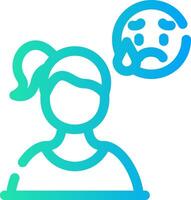 Crying Creative Icon Design vector