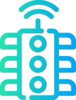Smart Traffic Light Creative Icon Design vector