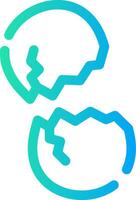 Broken Eggs Creative Icon Design vector