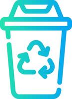 Recycling Bin Creative Icon Design vector