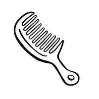 Hair comb, personal hygiene, vector outline