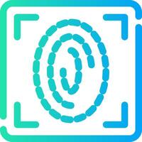 Fingerprint Scan Creative Icon Design vector