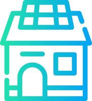 Solar House Creative Icon Design vector