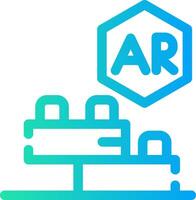 Ar Building Blocks Creative Icon Design vector