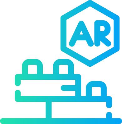 Ar Building Blocks Creative Icon Design