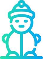 Snowman Creative Icon Design vector