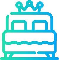 Double Bed Creative Icon Design vector