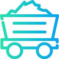 Mine Cart Creative Icon Design vector