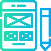 Line Different Gradient Design vector
