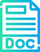 diseño de icono creativo de formato de archivo doc vector