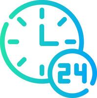 24 Hours Support Creative Icon Design vector