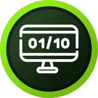 Binary Code Creative Icon Design vector