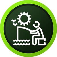 Summer Fishing Creative Icon Design vector