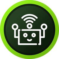 Robot Assistant Creative Icon Design vector