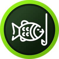 Hooked Fish Creative Icon Design vector
