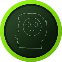 Emotions Sad Creative Icon Design vector