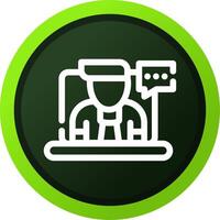 Online Interview Creative Icon Design vector