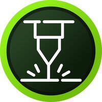 Water Cutting Machine Creative Icon Design vector