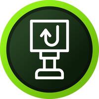 U Turn Creative Icon Design vector
