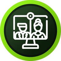 Online Interview Creative Icon Design vector