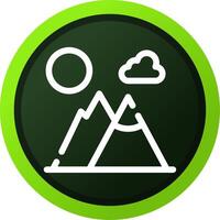 Mountains Landscape Creative Icon Design vector