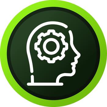 máquina aprendizaje creativo icono diseño vector