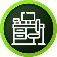 Office Desk Creative Icon Design vector