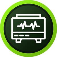 EKG Monitor Creative Icon Design vector