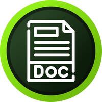 Doc File Format Creative Icon Design vector