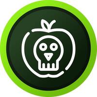 diseño de icono creativo de manzana envenenada vector