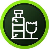 Glass Bottle Creative Icon Design vector