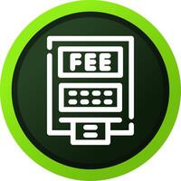 ATM Fees Creative Icon Design vector