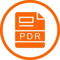 PDR Creative Icon Design vector