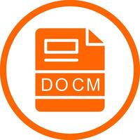 DOCM Creative Icon Design vector
