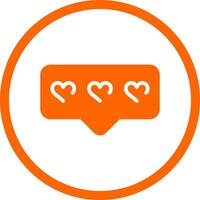 Comment Heart Creative Icon Design vector